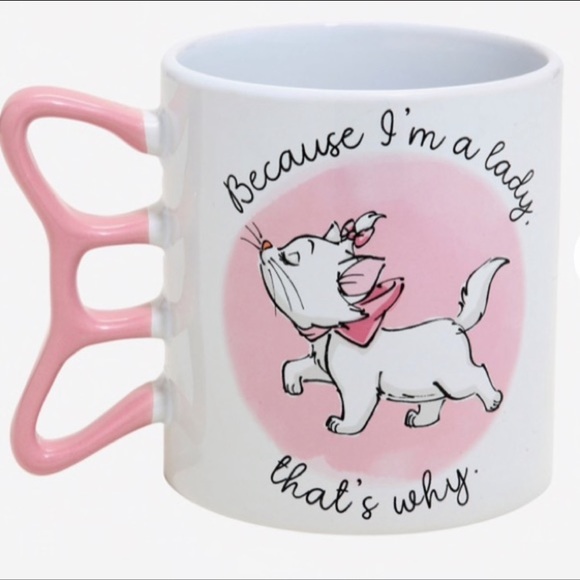 DISNEY THE ARISTOCATS MARIE “Because I’m a Lady” LARGE CERAMIC MUG! - Picture 2 of 4